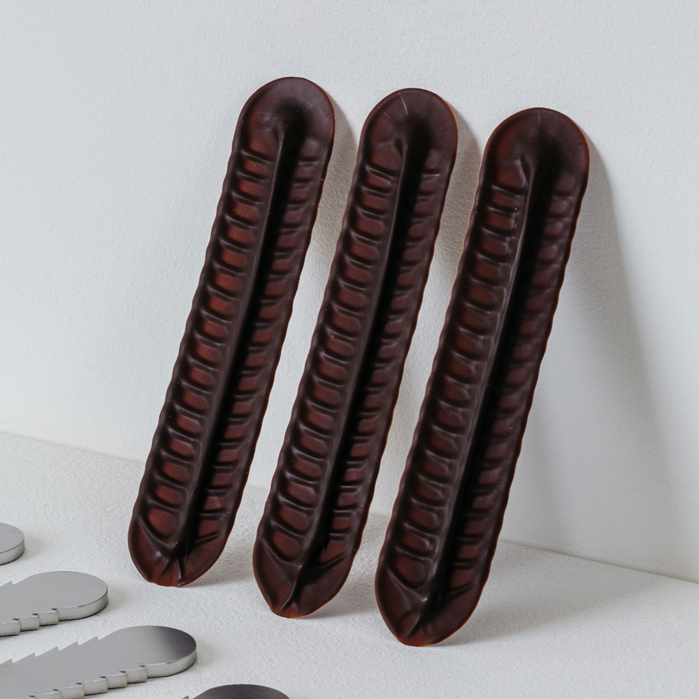 Martellato Stainless Steel Feather Éclair Chocolate Comb, 120 mm 2