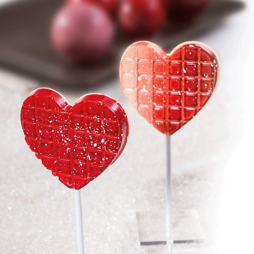 Martellato Heart Lollipop Mold 8 pcs 68x65x9 mm - Martellato 20L004 3
