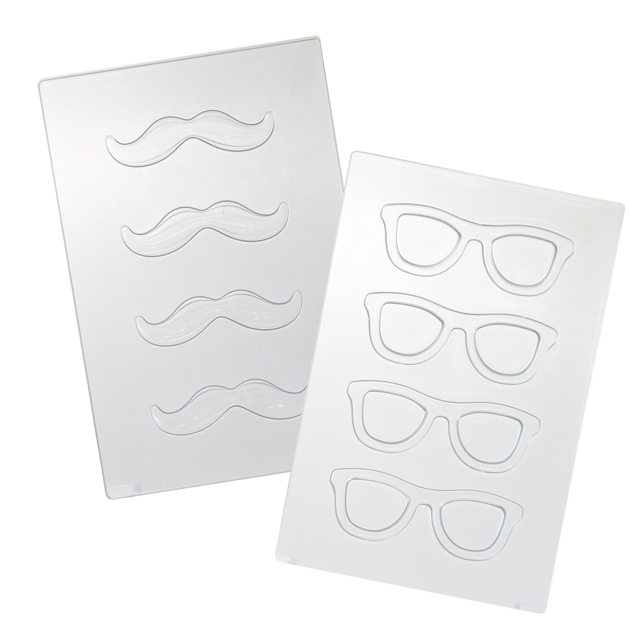 Martellato Mr. Chocolate mould moustache & glasses 2 pcs - Martellato 20OB01 2