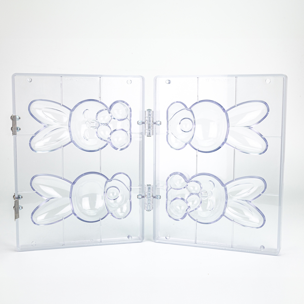 Martellato Minou 3D Chocolate Bunny Mould Set, 2 Pieces 3