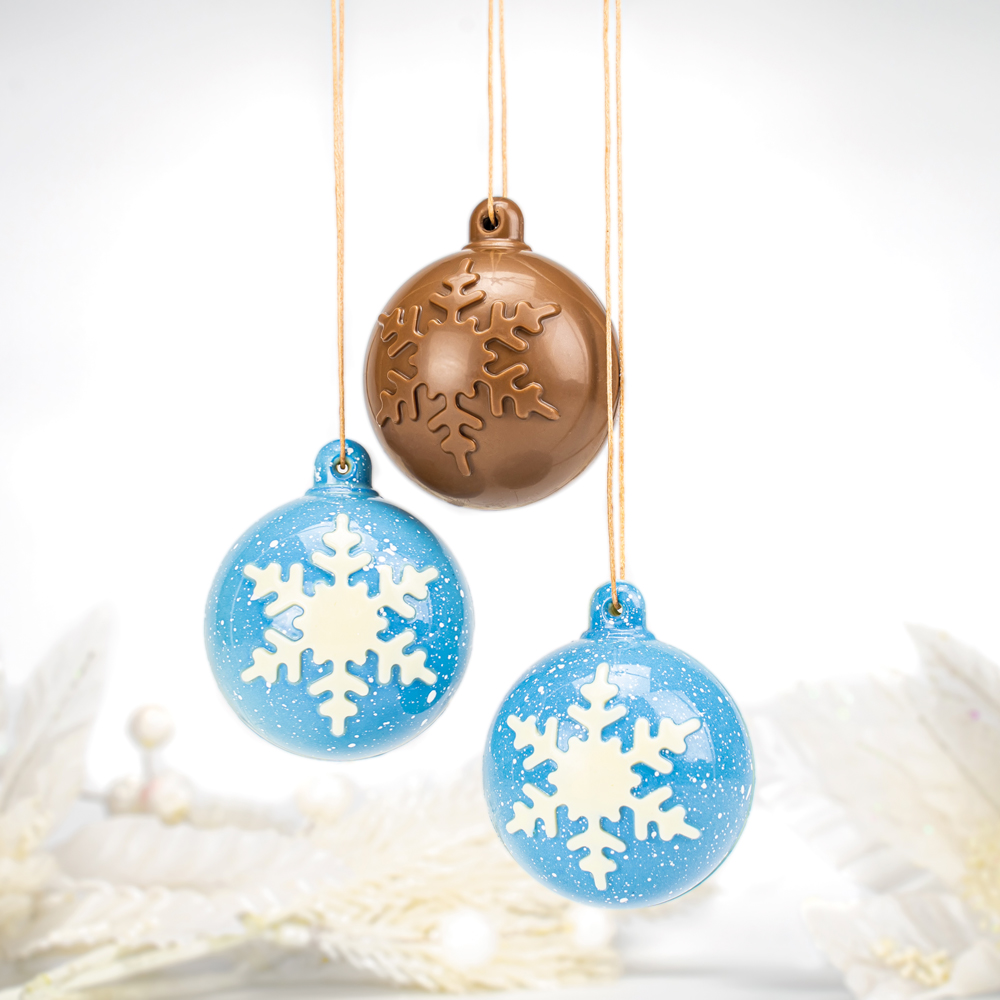 Martellato Snow Baubles 3D Chocolate Mould, 6 x Ø60 mm 2