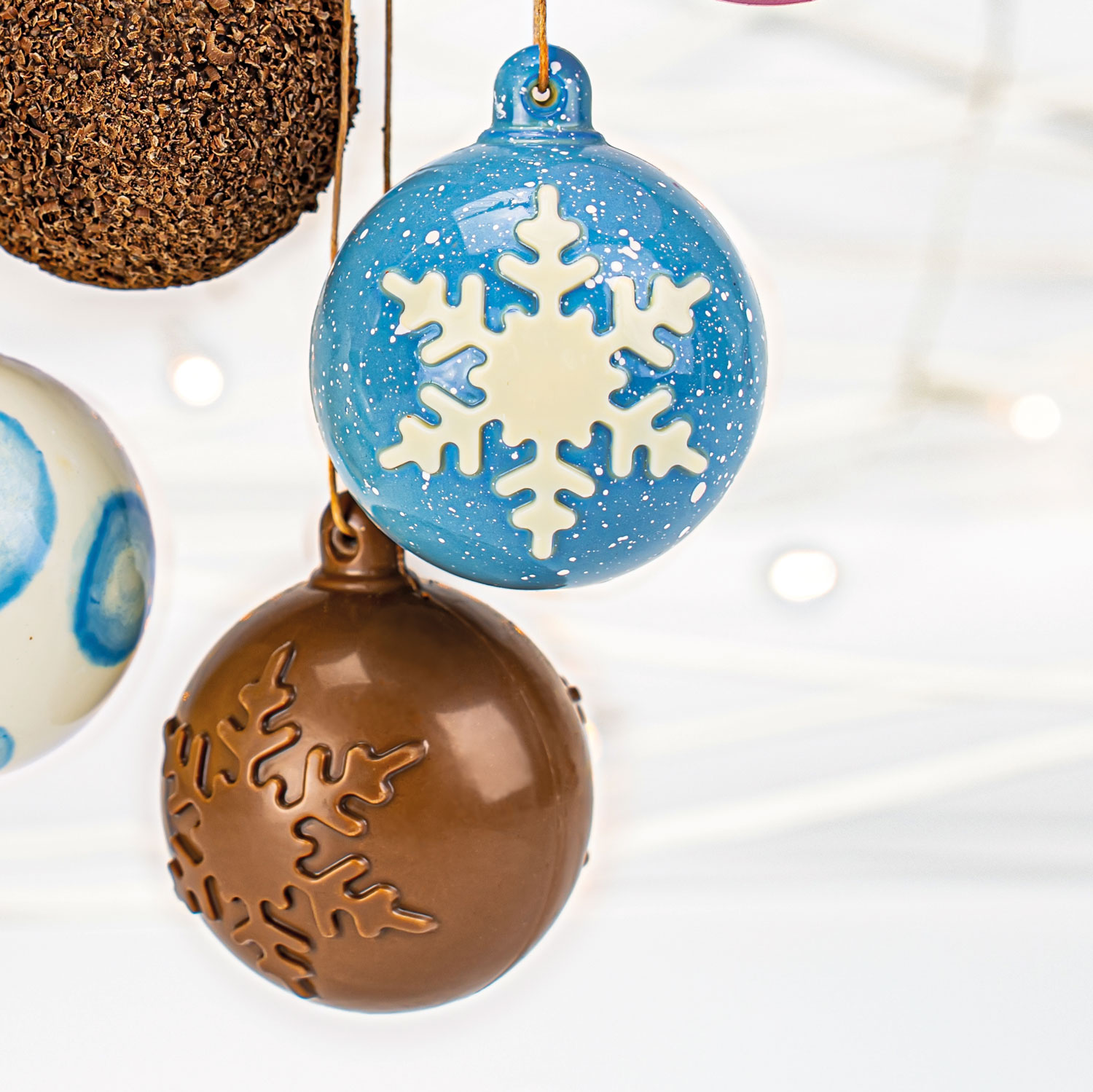 Martellato Snow Baubles 3D Chocolate Mould, 6 x Ø60 mm 3