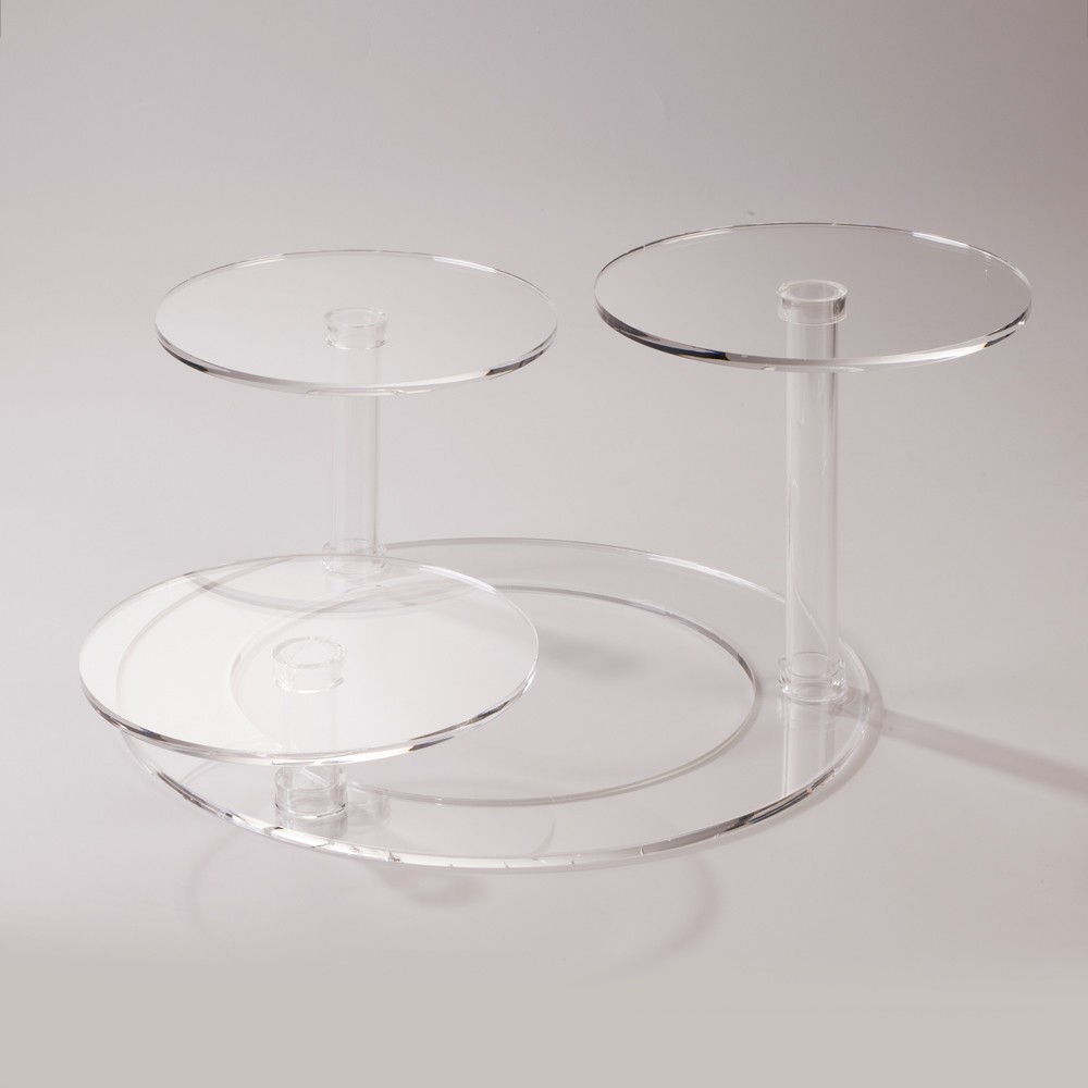 Martellato Loop 3-Tier Plexiglass Cake Stand, Ø26 cm Plates