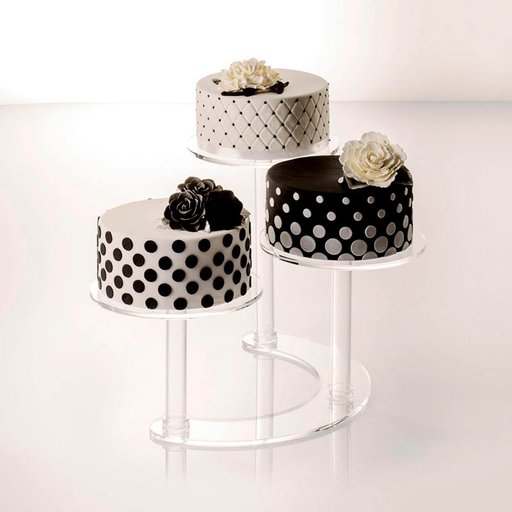 Martellato Demi Loop Plexiglass Cake Stand, 3 Ø26 cm Plates