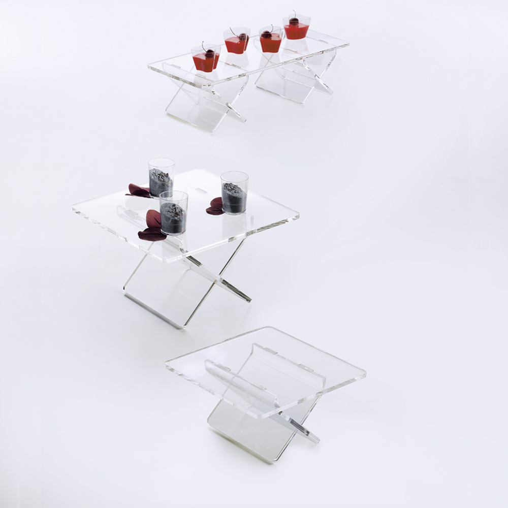 Martellato Transparent Plexiglass Cake Display Stand 25 x 25 x 14 cm 2