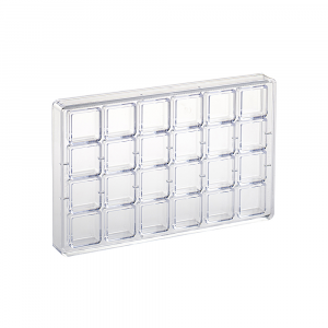 Martellato Square Flat Chocolate Mould ChocoFill Polycarbonate 24 pcs 33x33x14 mm - Martellato 21GU009 4