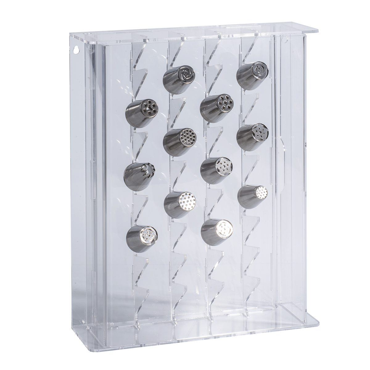 Martellato Plexiglass Piping Tips Holder with Door, 36 Tips