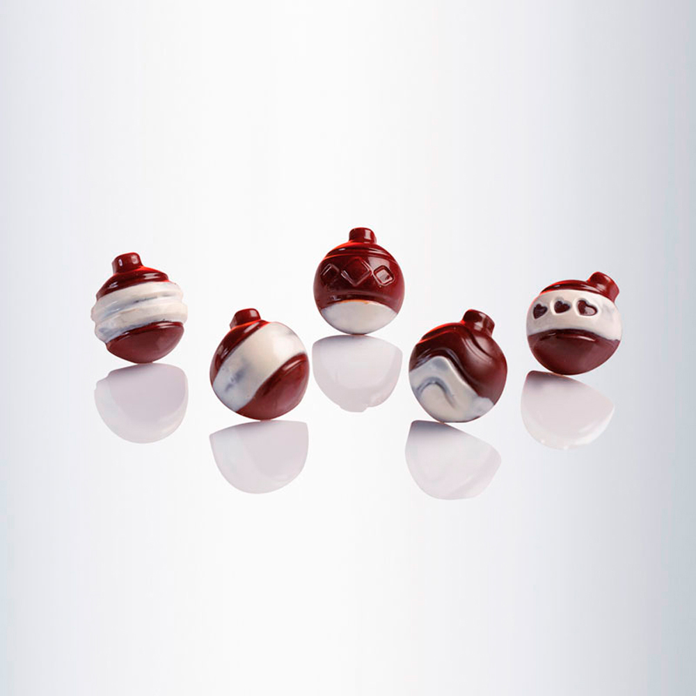 Martellato Christmas ball chocolate mould 30 pcs 30x26x16.5 mm - Martellato MA1974