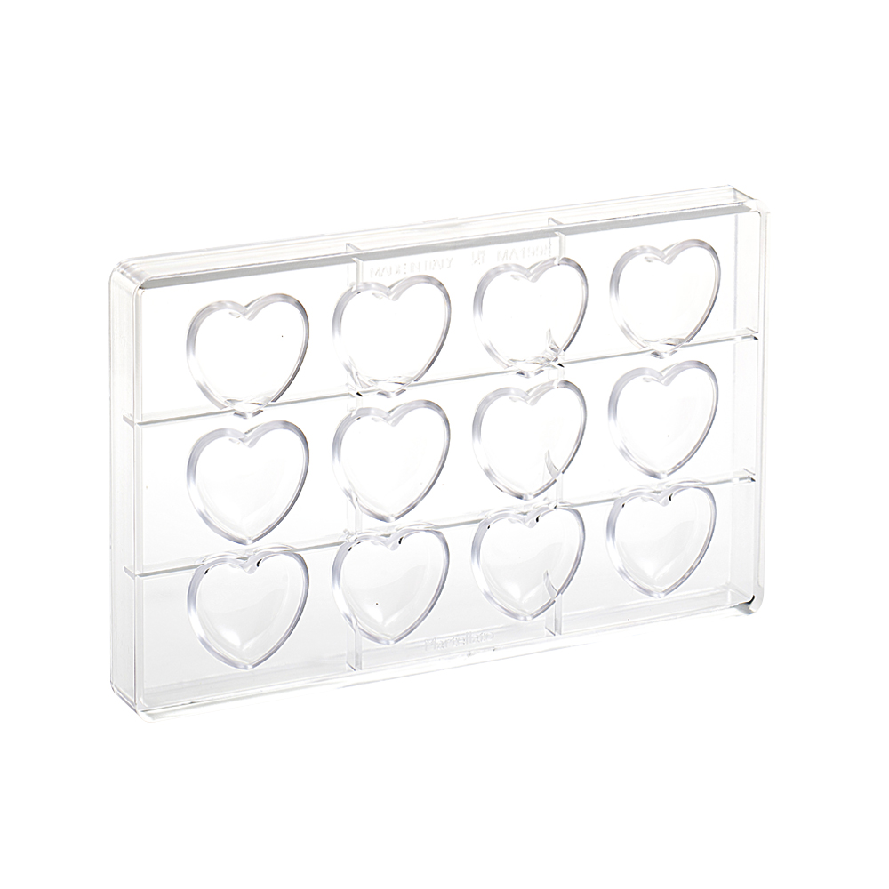 Martellato Heart Chocolate Mold 12 pcs 45x42x16 mm - Martellato MA1995 2