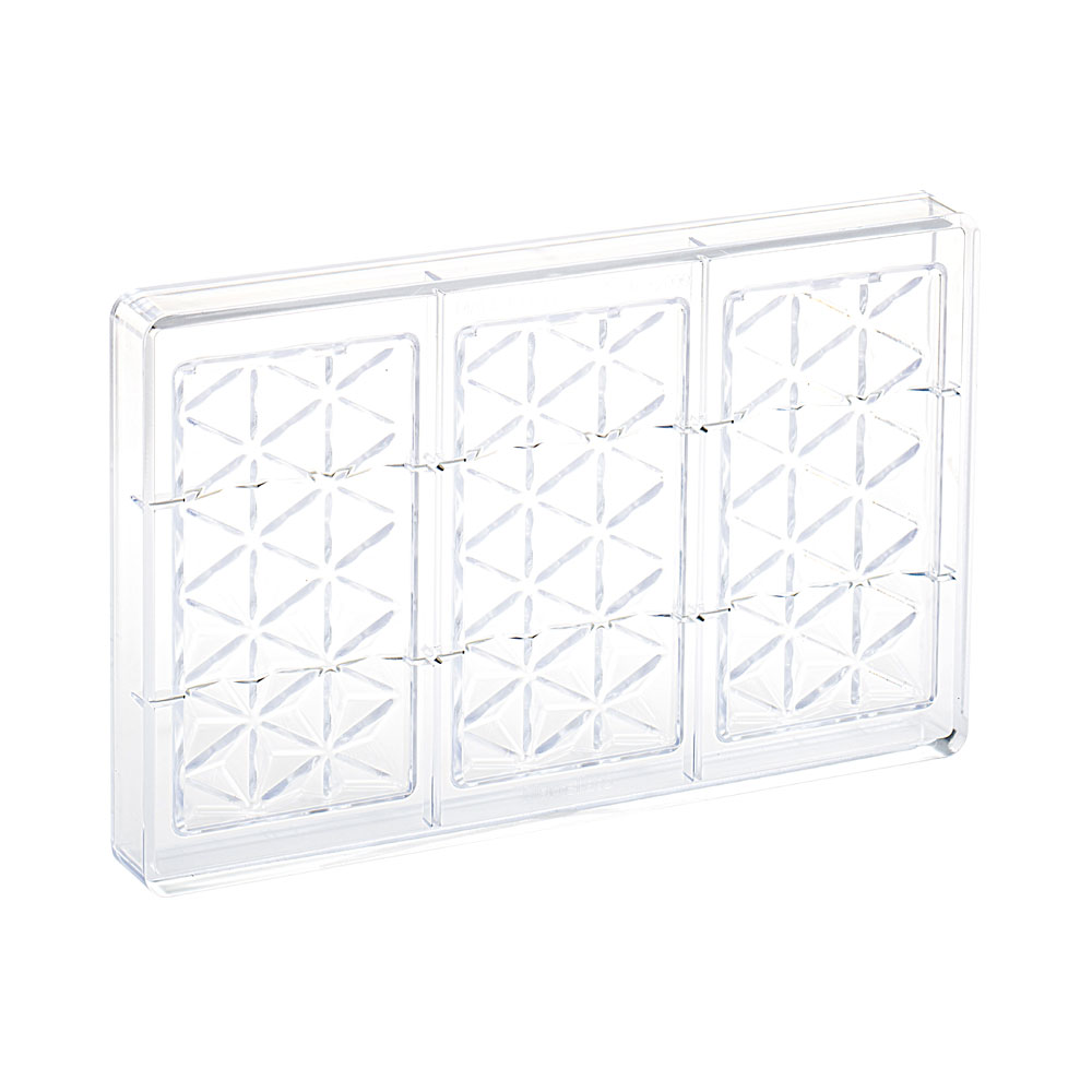 Martellato Pyramid Chocolate Bar Mold 3 pcs 138x72x11 mm - Martellato MA2009 2