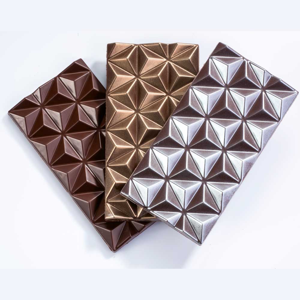 Martellato Pyramid Chocolate Bar Mold 3 pcs 138x72x11 mm - Martellato MA2009 4