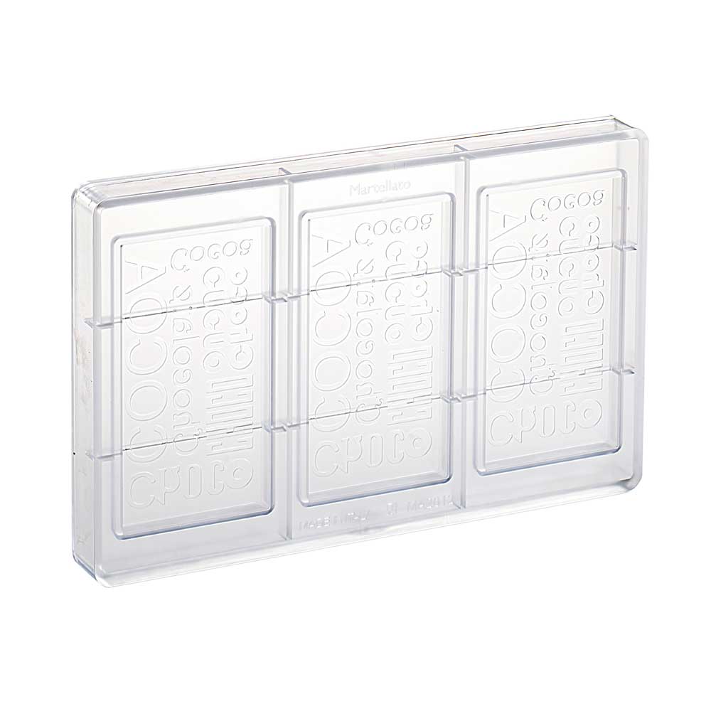 Martellato Cocoa Chocolate Bar Mold 3 pcs 130x70x8 mm - Martellato MA2012 2