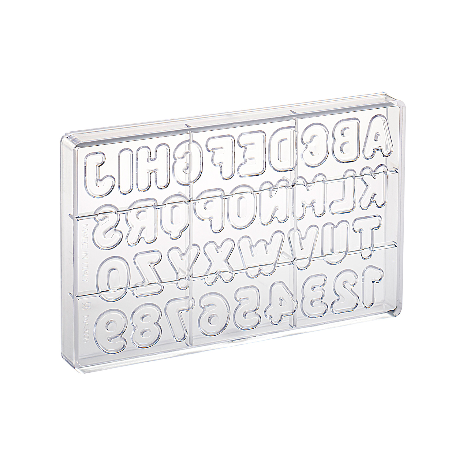 Martellato Letters & Numbers Chocolate Mold h30mm 275x175x26mm - Martellato MA3005 2