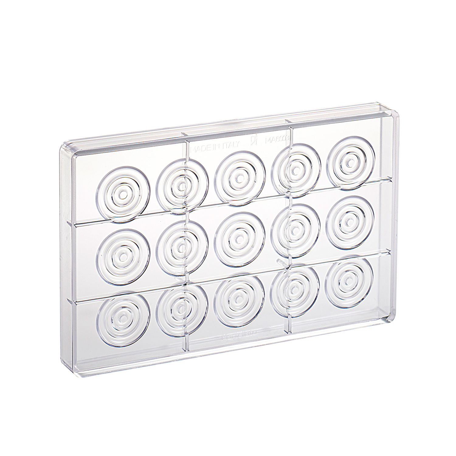 Martellato Spiral Chocolate Mold Polycarbonate 15 pcs Ø39x4.5 mm - Martellato MA6003 2