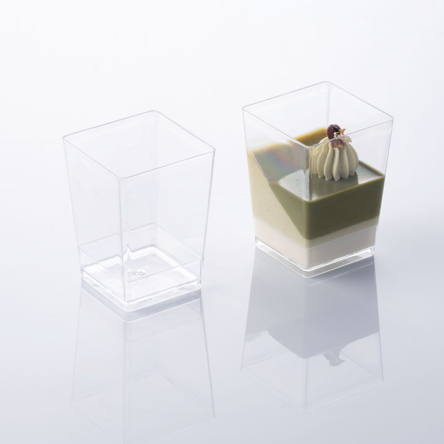 Martellato Square Plastic Dessert Cup 175ml 100pcs - Martellato PMOCU003