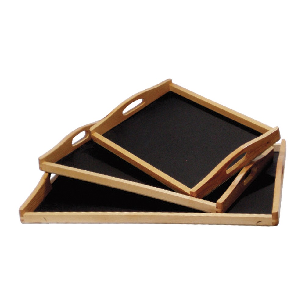 Novatex Wooden Anti-Slip Serving Tray with Handles, 60 x 40 cm