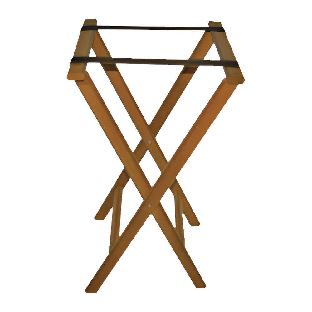 Novatex Wooden Folding Tray Stand, Brown, 47 x 41 x H81 cm