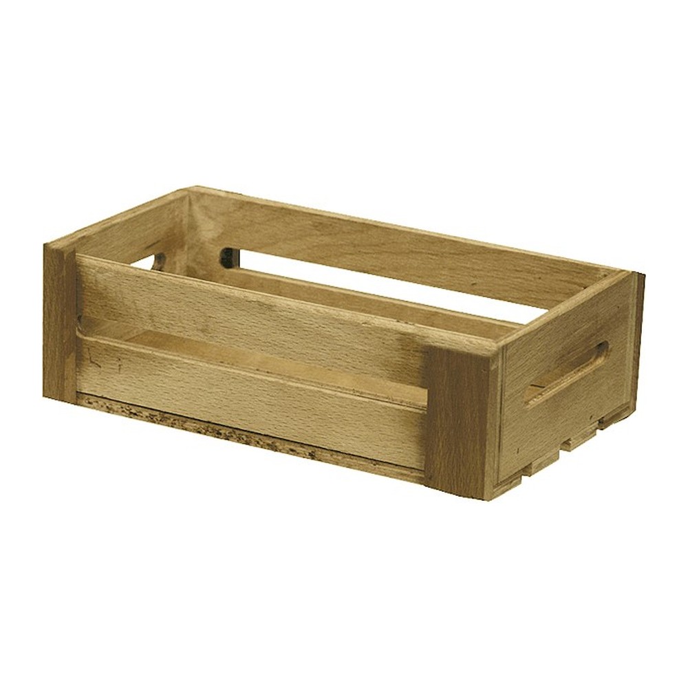 Novatex Wooden Crate Bread Basket, Natural Wood, 18 x 25 x H7.5 cm