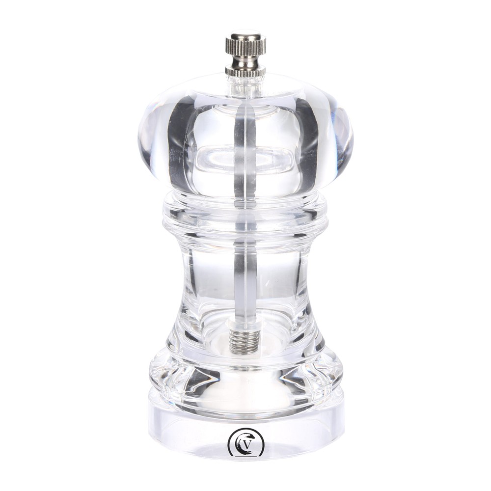 Novatex Pepper Mill Transparent Acrylic, Ceramic Mechanism, Ø6 x H12 cm