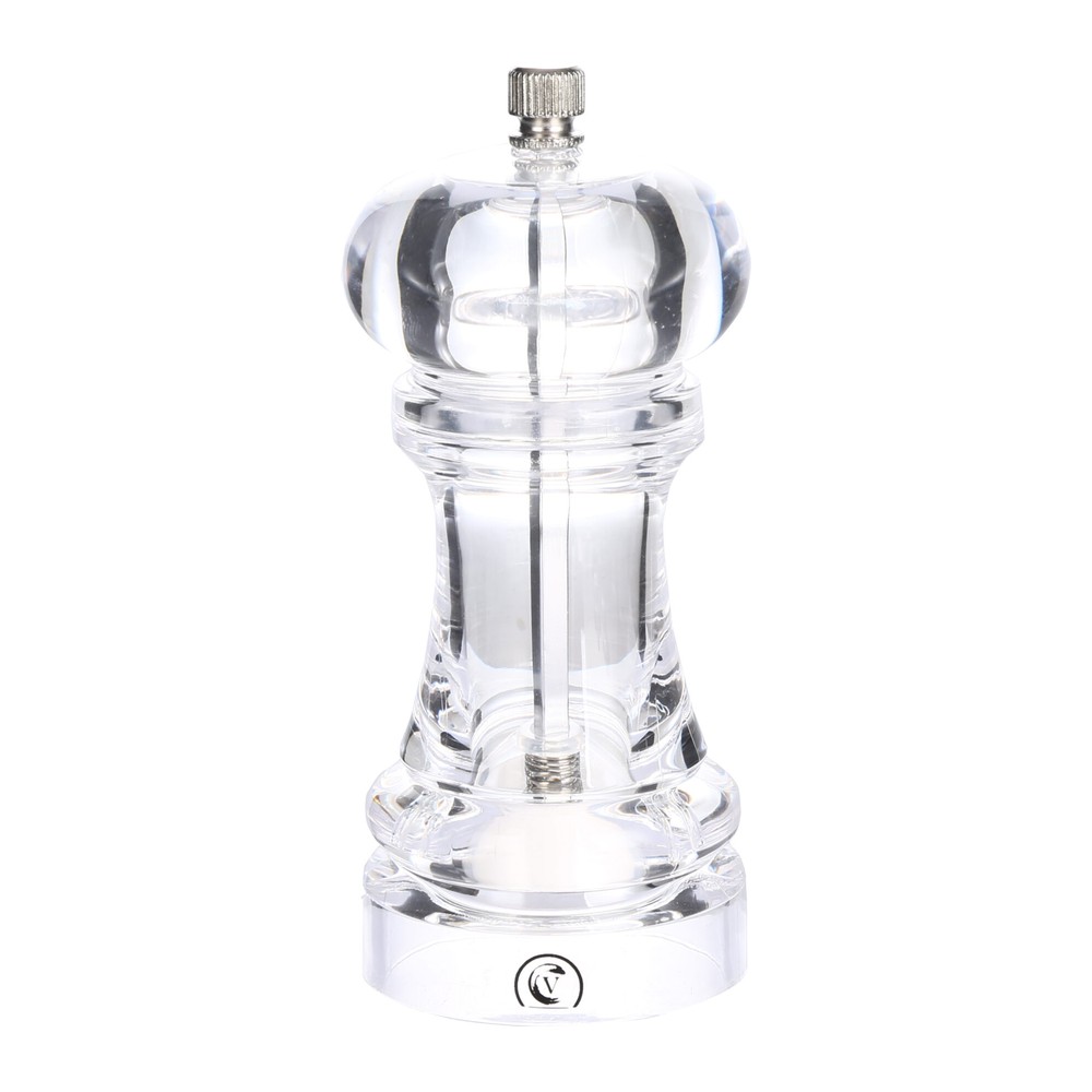 Novatex Pepper Mill Transparent Acrylic, Ceramic Mechanism, Ø6 x H14 cm