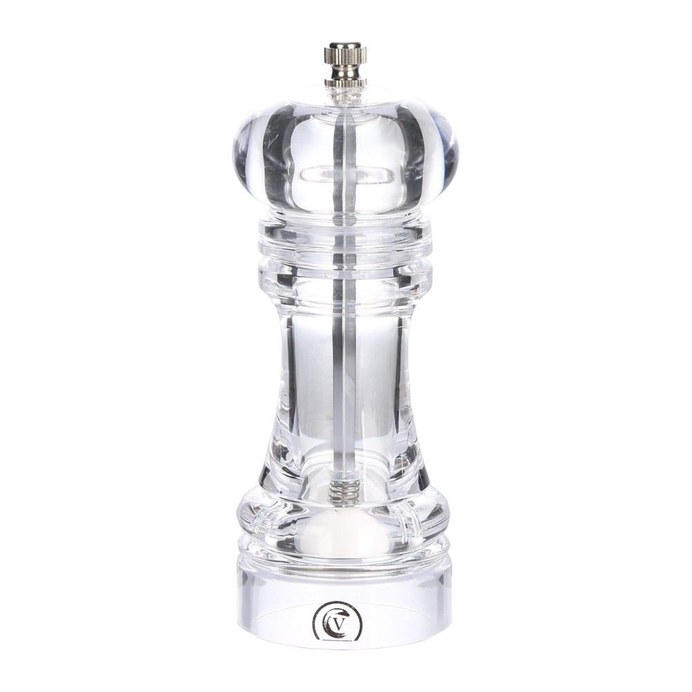 Novatex Pepper Mill Transparent Acrylic, Ceramic Mechanism, Ø6 x H16.1 cm