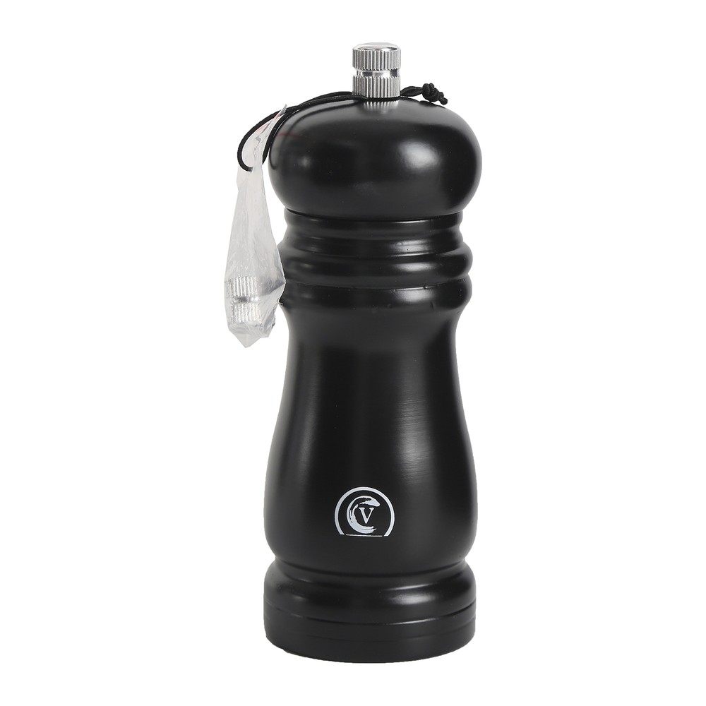 Novatex Pepper Mill Black Wood, Ceramic Mechanism, Ø5.5 x H15.2 cm