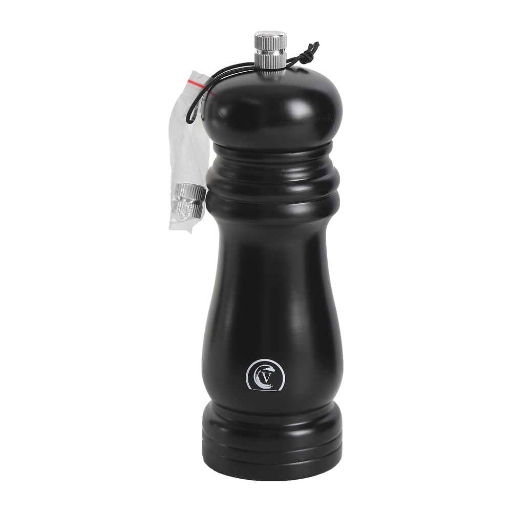 Novatex Pepper Mill Black Wood, Ceramic Mechanism, Ø5.5 x H17.8 cm
