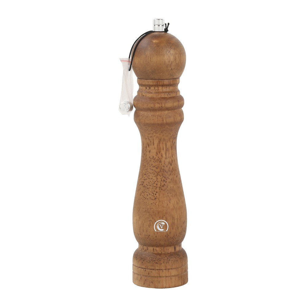 Novatex Pepper Mill Brown Wood, Ceramic Mechanism, Ø6 x H25.4 cm