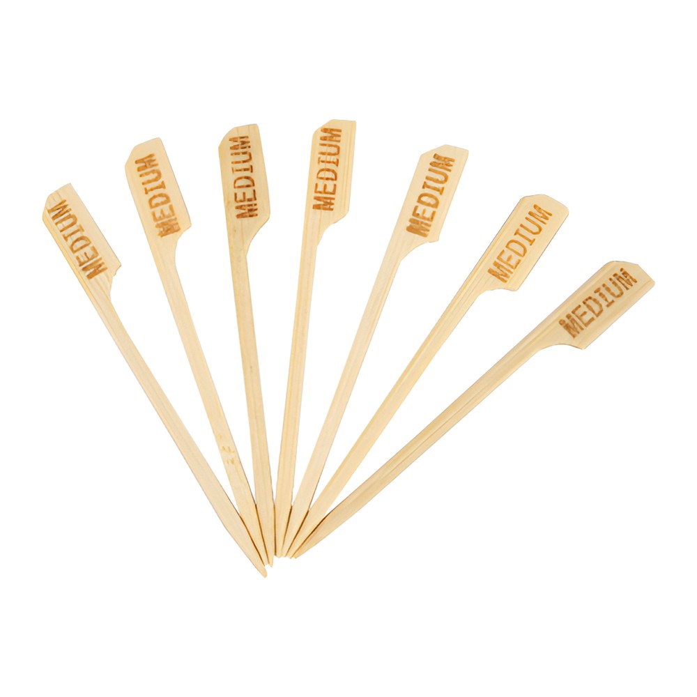Novatex Bamboo Teppo Skewer Steak Marker, Medium, 12 cm