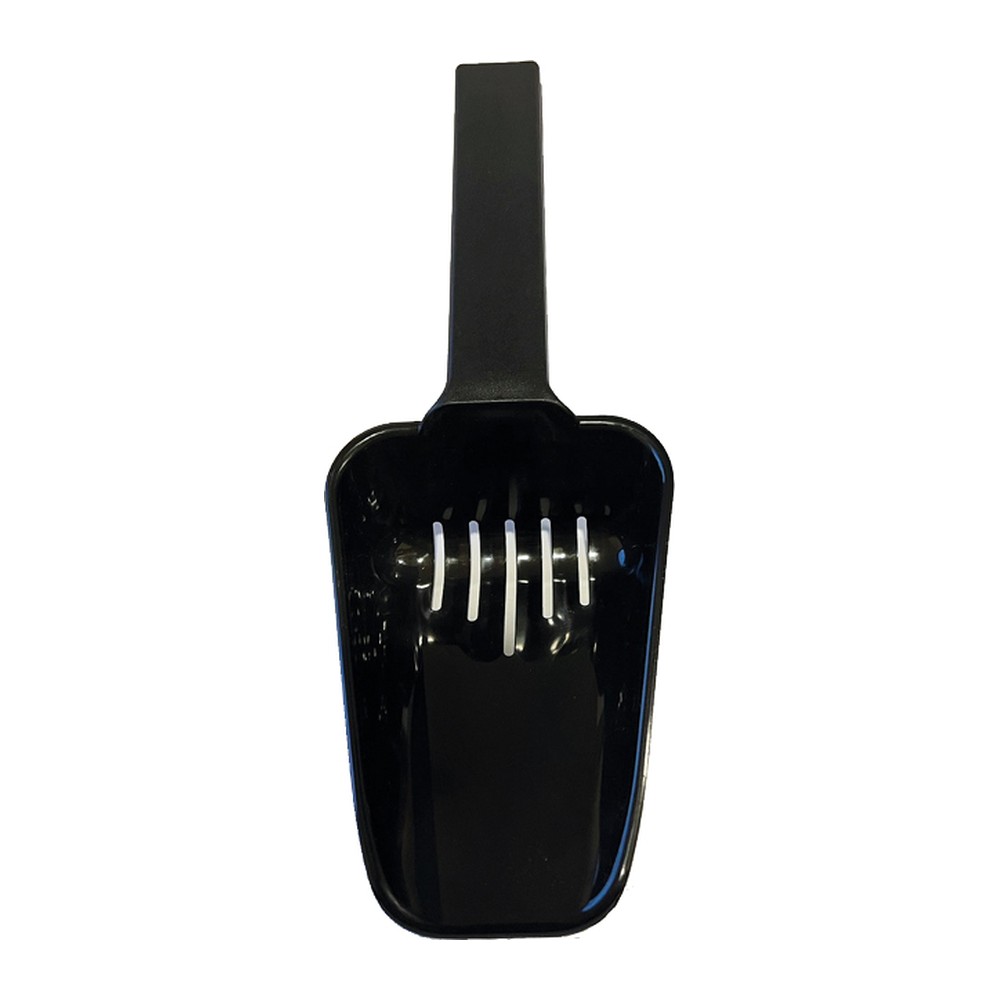 Novatex Plastic Ice Scoop with Drain Slots, Black, 29 cm