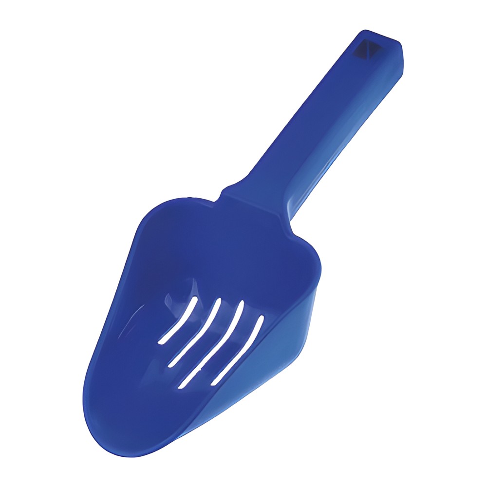 Novatex Plastic Ice Scoop with Drain Slots, Blue, 25 cm