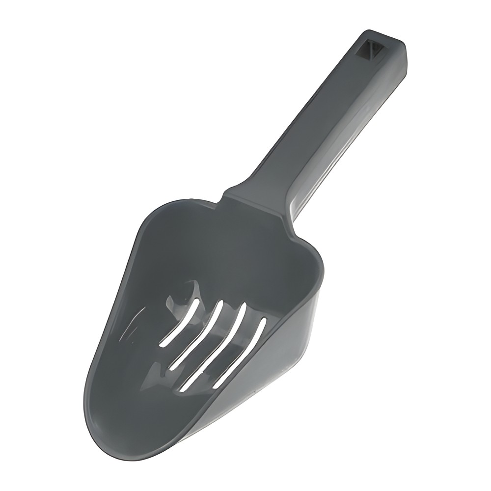 Novatex Plastic Ice Scoop with Drain Slots, Silver, 25 cm
