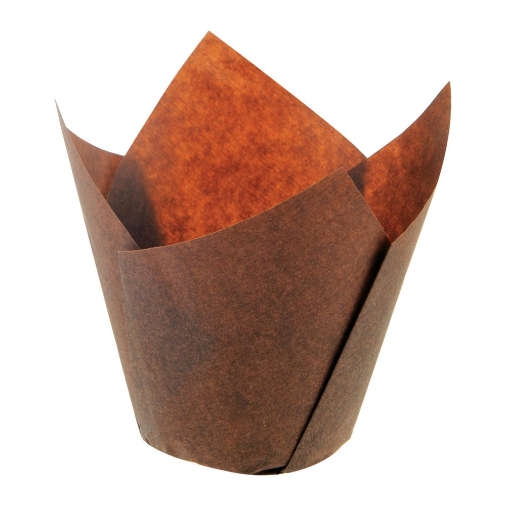 Novatex Paper Tulip Muffin Cups, Brown, Size 120/50