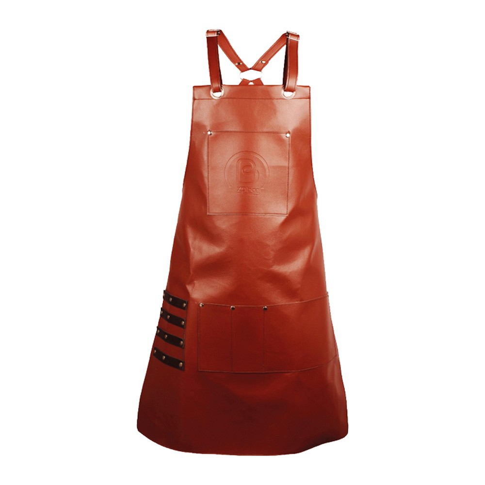 Novatex Professional Cross-Back Apron, Leather, Brown, 80 x 58 cm