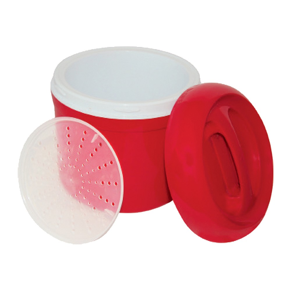 Novatex Insulated Ice Bucket Best with Lid, ABS, Red, 4.25 L