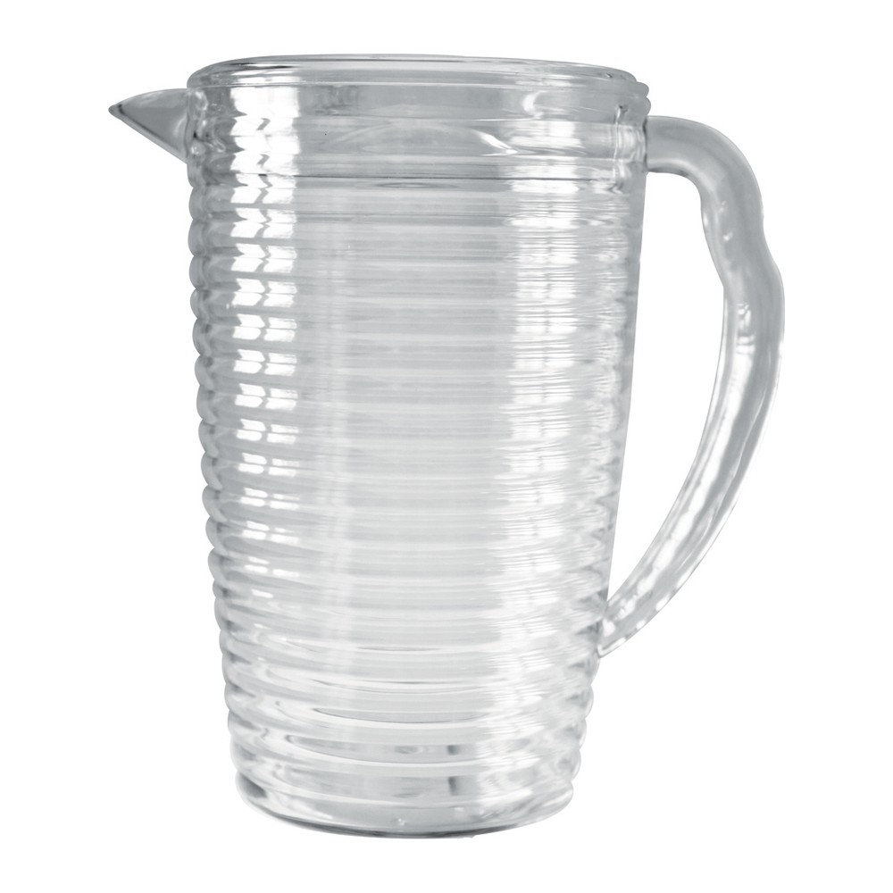 Novatex Juice Jug SAN, Transparent, Ribbed, 2.2 L, Ø13.5 x 22 cm