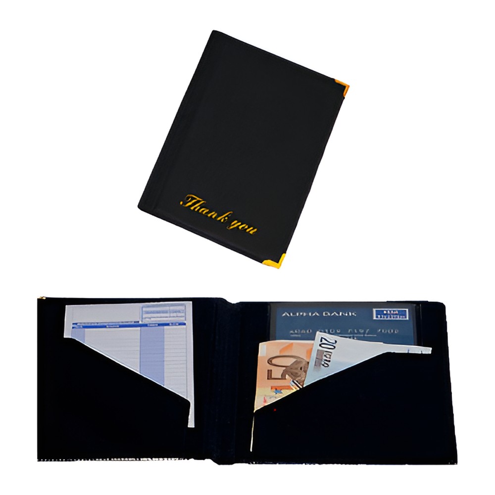 Novatex Check Presenter Bill Folder, Black, 12.5 x 20 cm