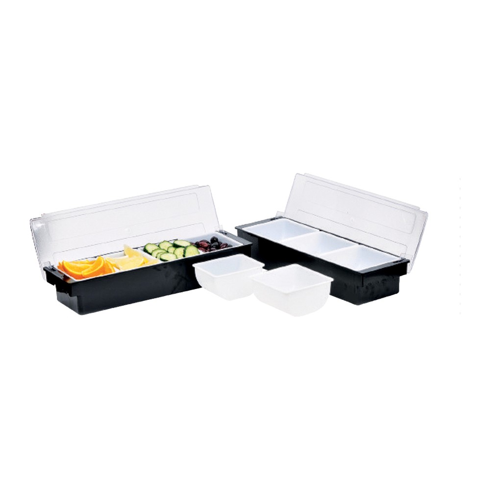 Novatex Bar Condiment Holder with Lid, 4 Compartments, 50 x 16 x H9 cm