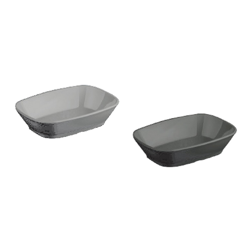 Novatex Rectangular Bowl Polycarbonate, Dark Grey, 12 x 8 x H3 cm
