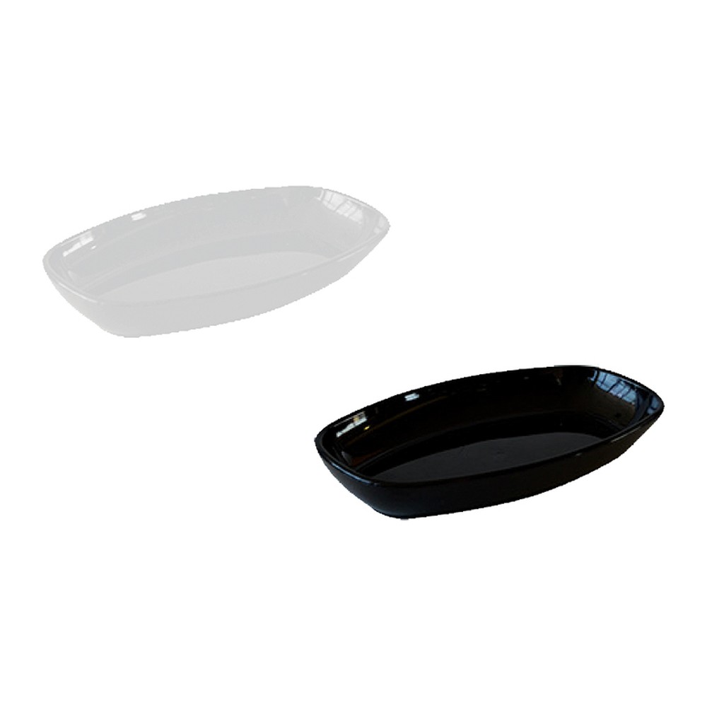 Novatex Rectangular Bowl Polycarbonate, Black, 17 x 8.5 x H2.5 cm