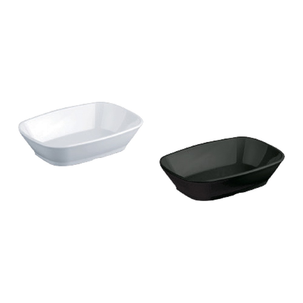 Novatex Rectangular Bowl Polycarbonate, Black, 12 x 8 x H3 cm