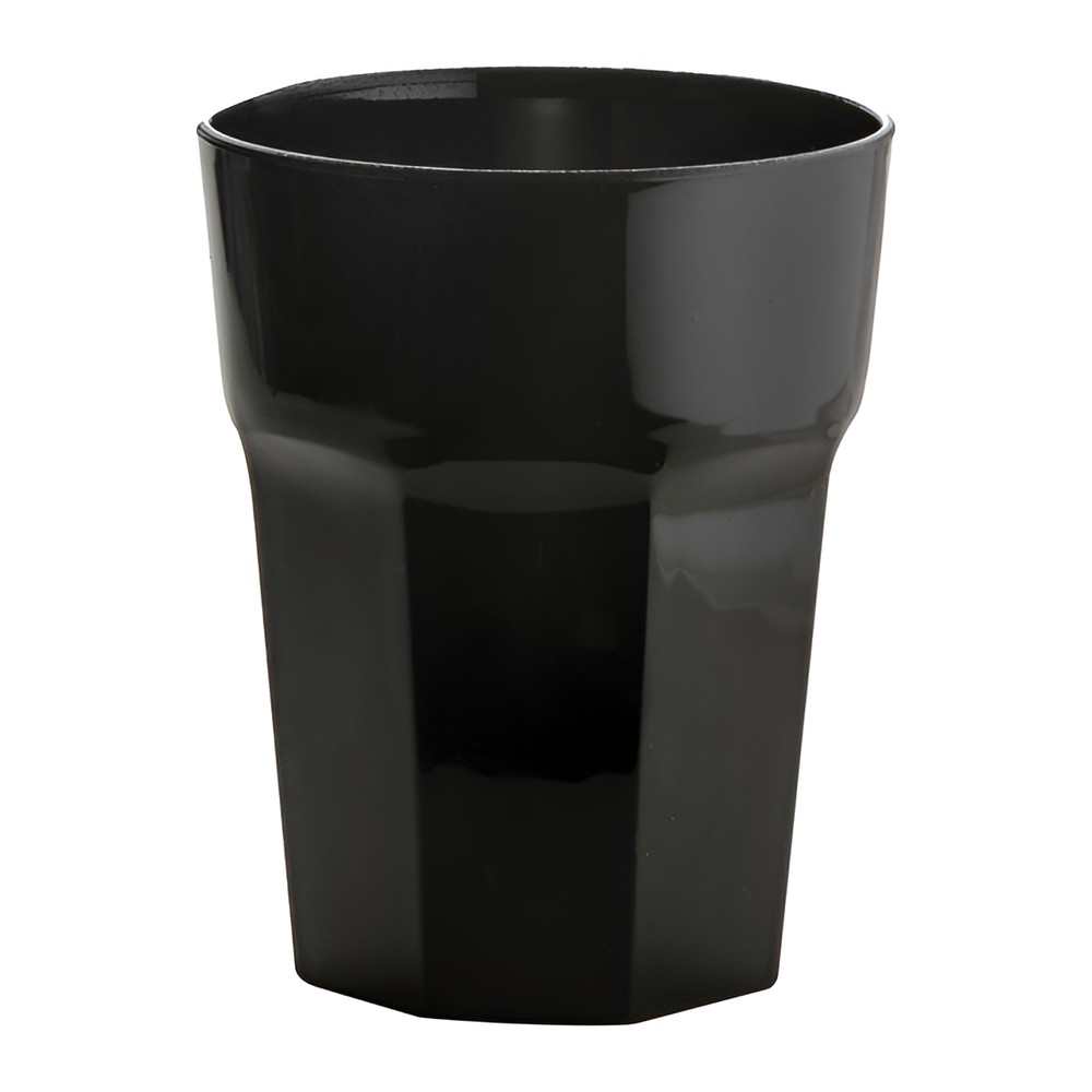Novatex Plastic Water Glass SAN, Black, 320 ml, Ø8 x 10.5 cm