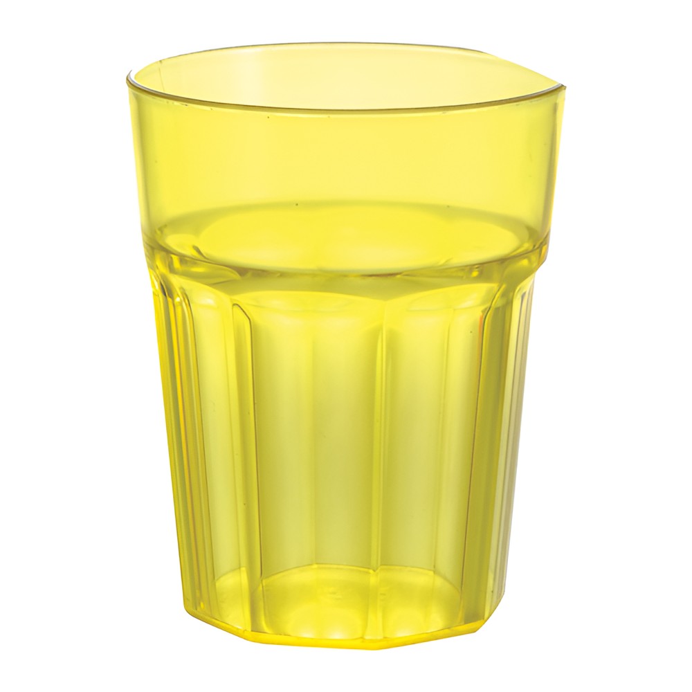 Novatex Plastic Water Glass SAN, Transparent Yellow, 320 ml, Ø8 x 10.5 cm