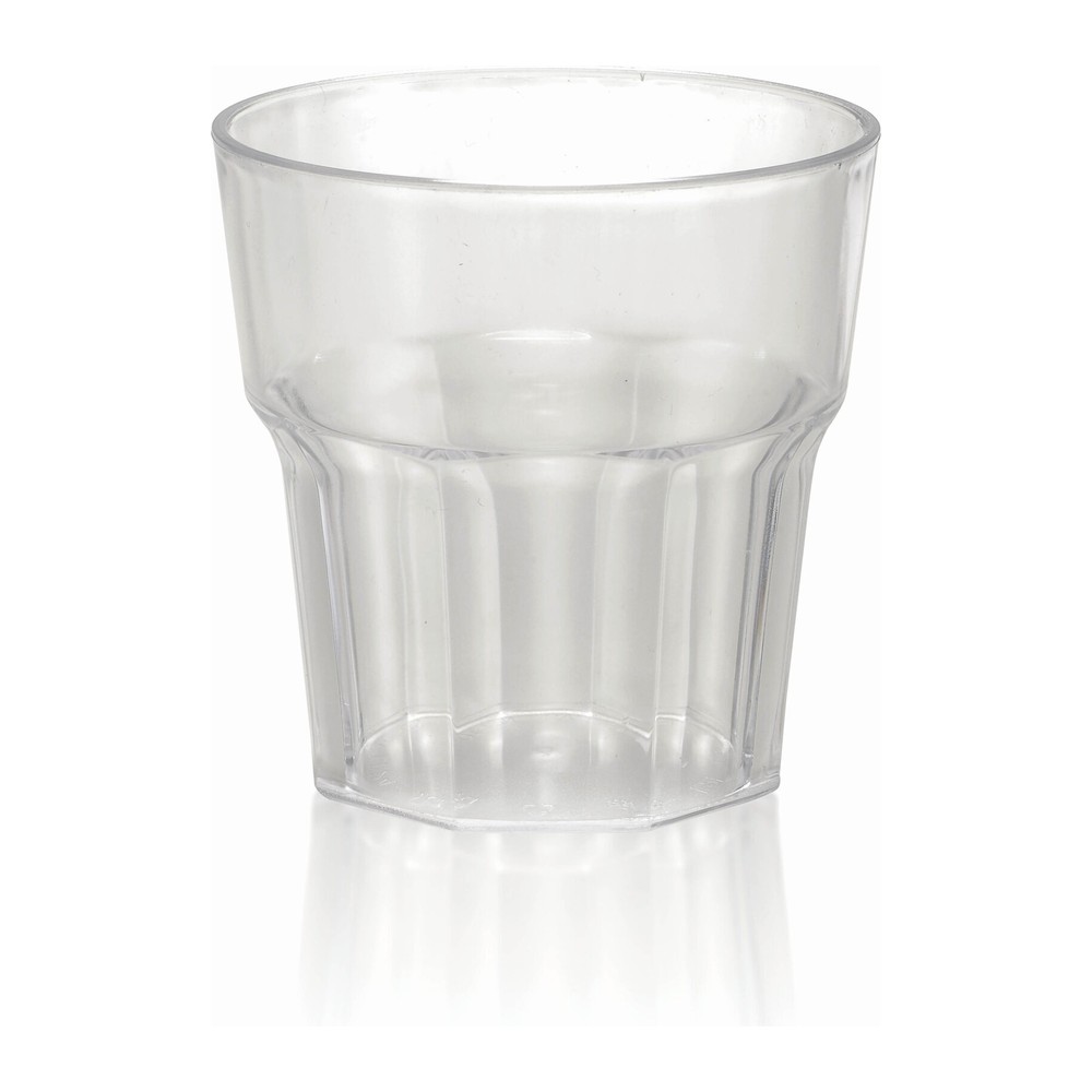 Novatex Plastic Whisky Glass SAN, Clear, 240 ml, Ø8 x 9 cm 2