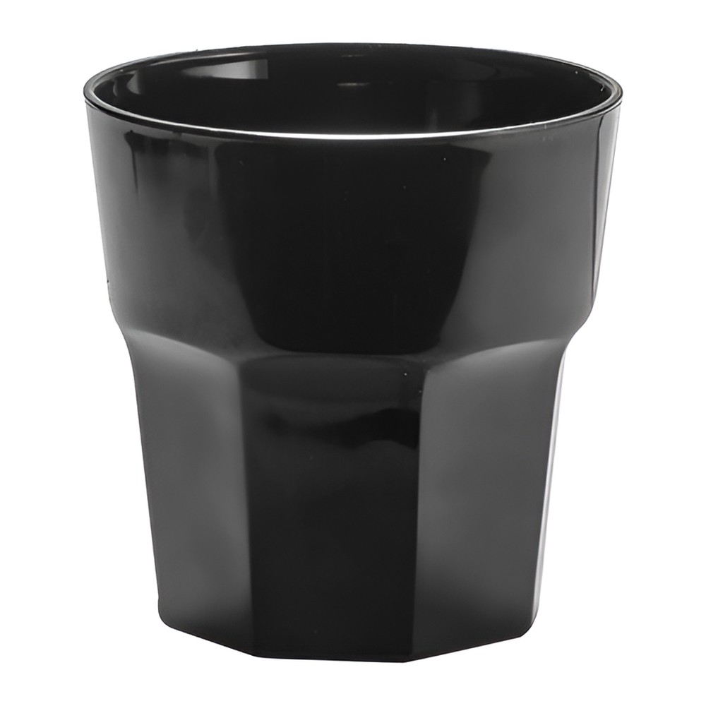 Novatex Plastic Whisky Glass SAN, Black, 240 ml, Ø8 x 9 cm