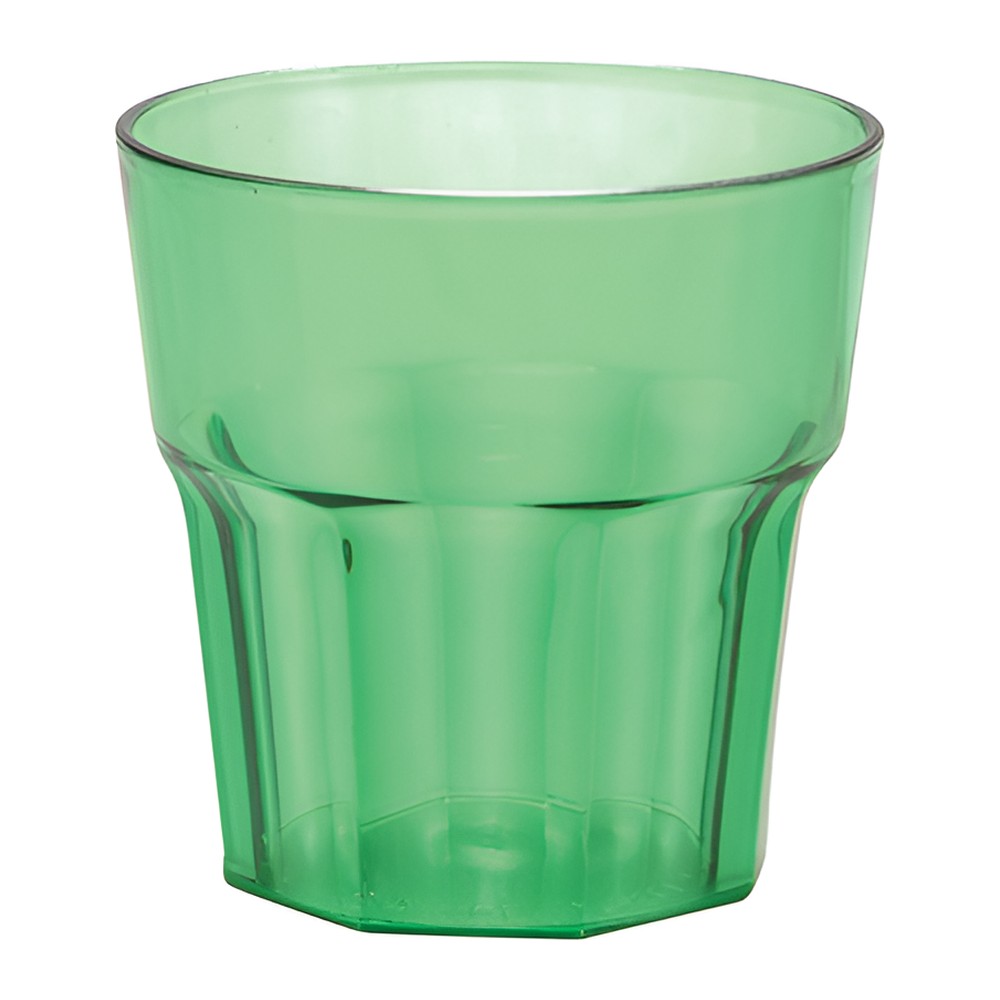 Novatex Plastic Whisky Glass SAN, Green, 240 ml, Ø8 x 9 cm