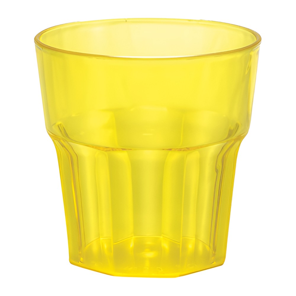 Novatex Plastic Whisky Glass SAN, Yellow, 240 ml, Ø8 x 9 cm