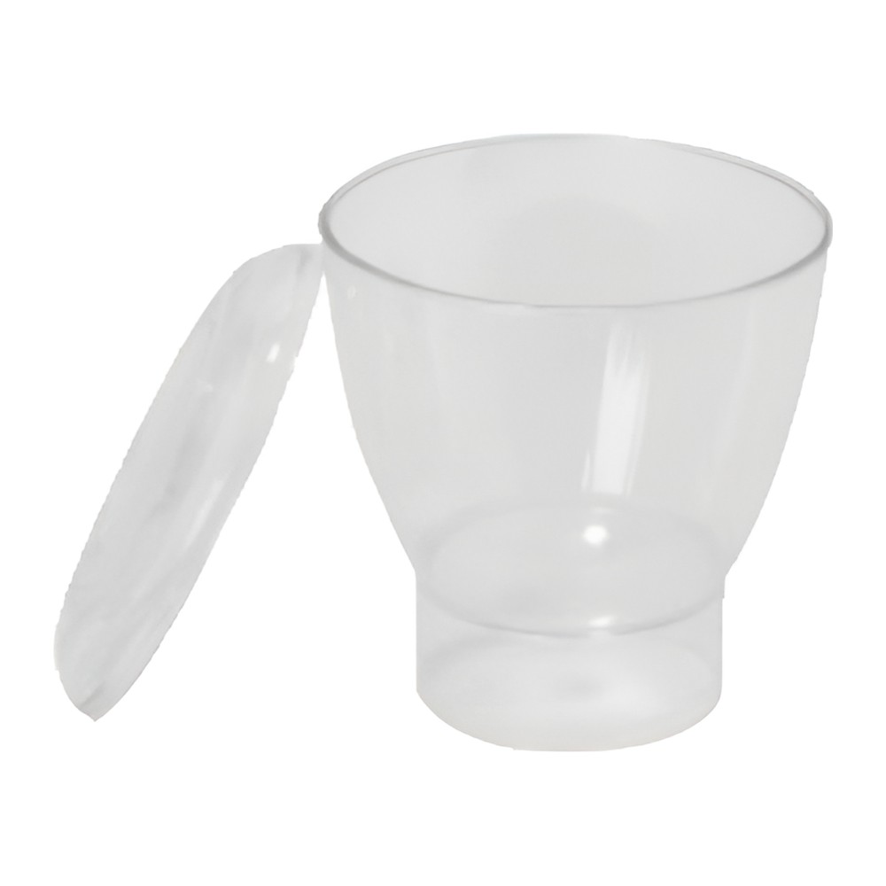 Novatex Disposable Clear Plastic Footed Cup, 150 ml