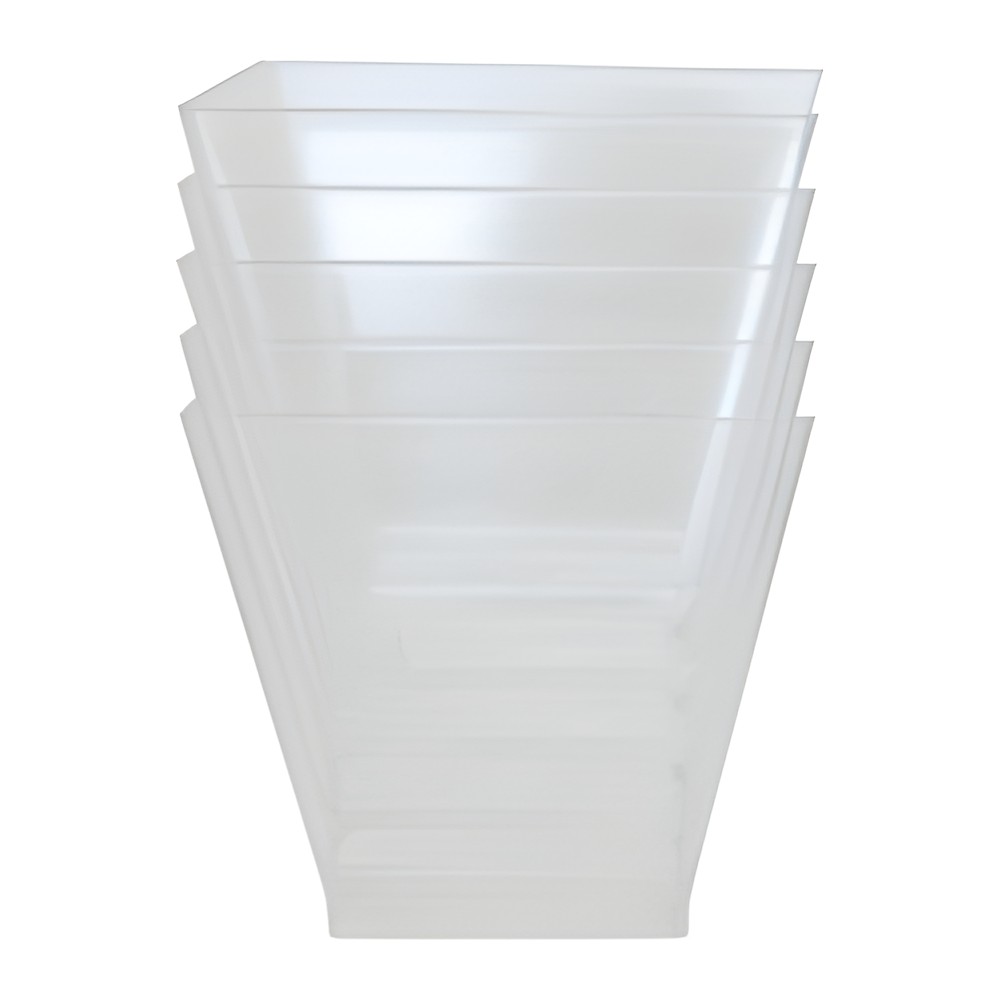 Novatex Disposable Mini Square Bowl, Transparent, 60 ml