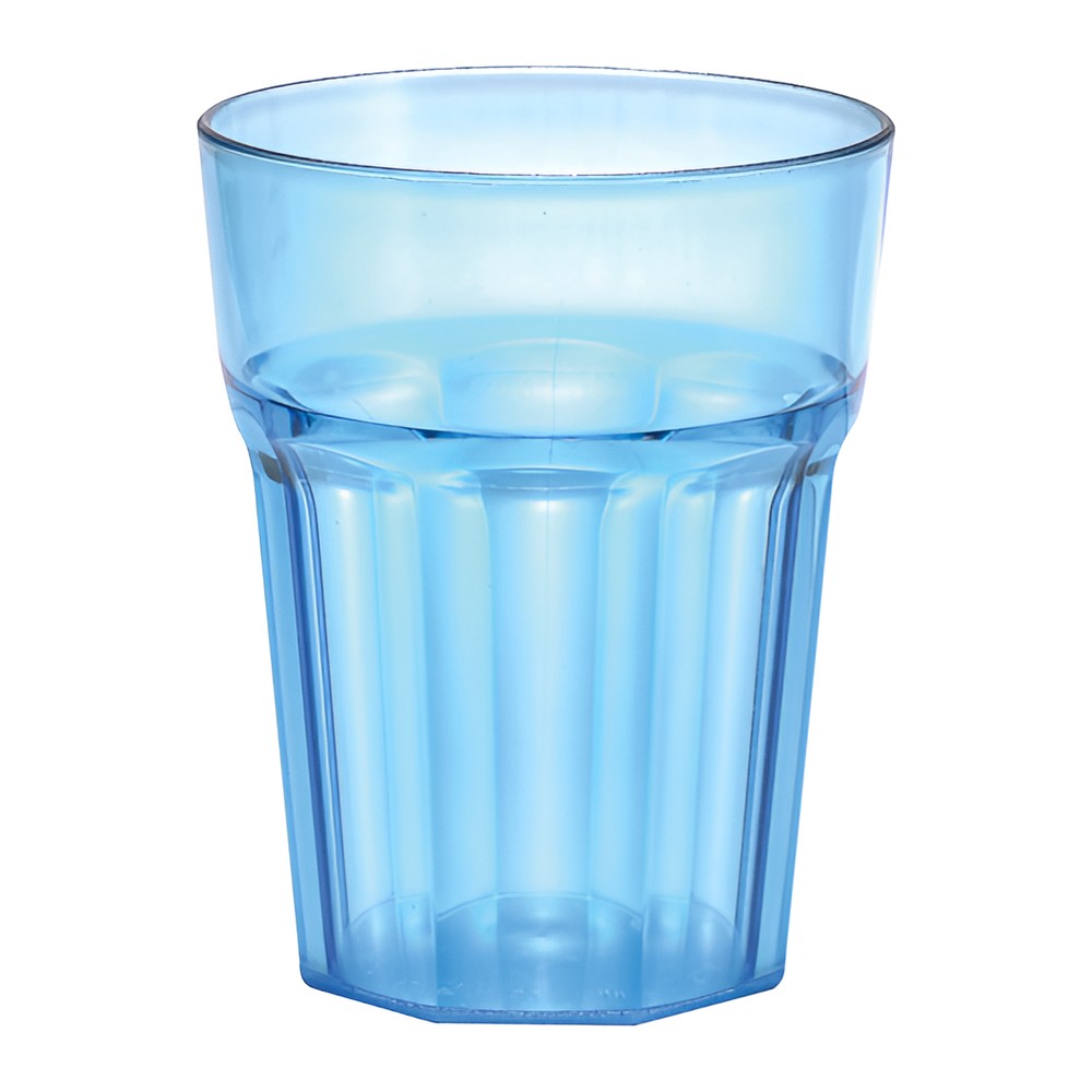 Novatex Plastic Water Glass SAN, Transparent Blue, 320 ml, Ø8 x 10.5 cm